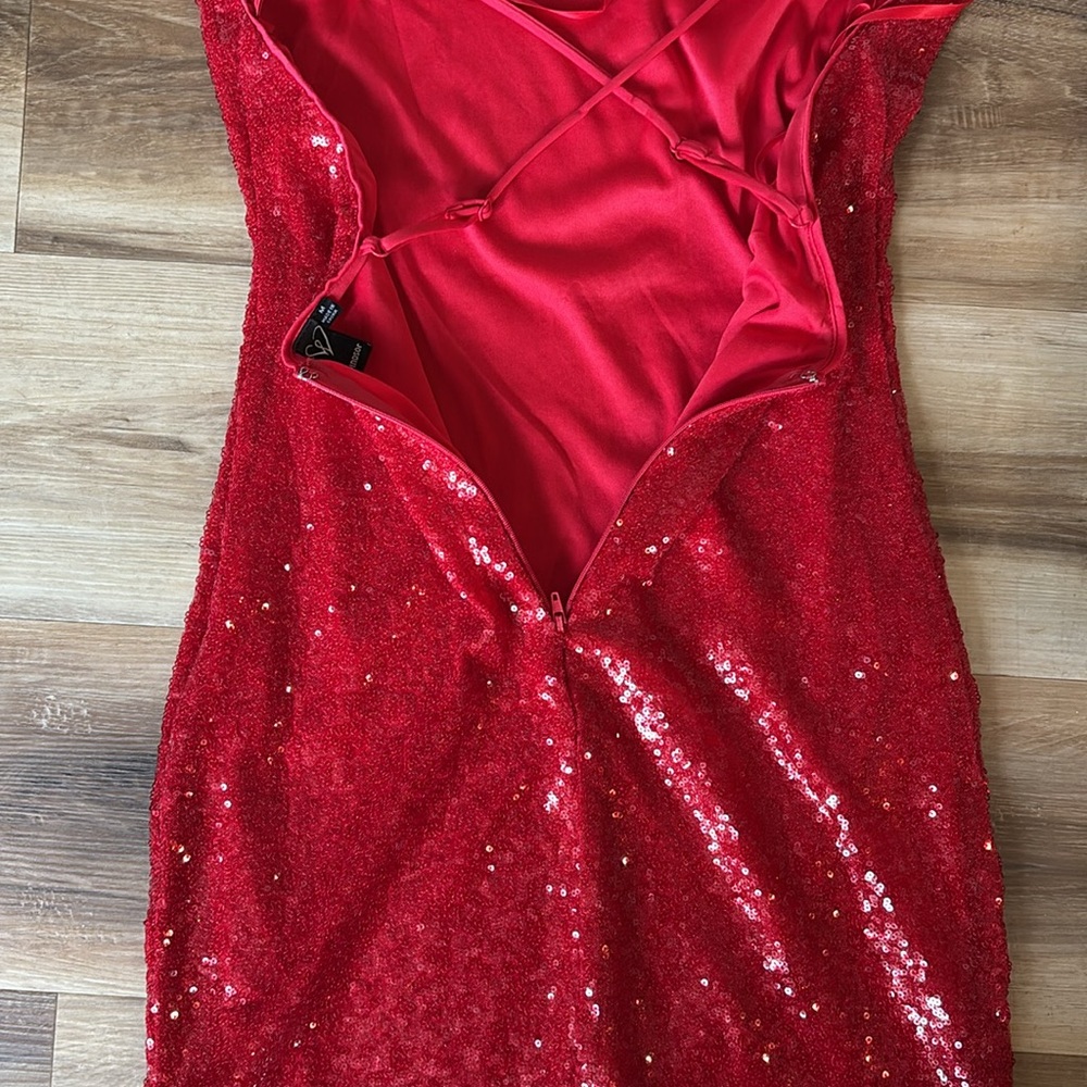 Windsor Red Sequin Mini Dress - Picture 6 of 6